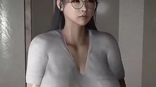 3d animation sex :-Office girl and black cock at gym club