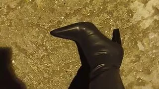 Another Fetisch walk in leather from a Crossdresser