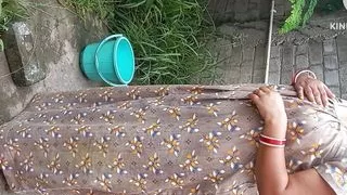 Hot sexy Kitu Bhabhi got her brother-in-law excited and got him fucked by pressing her breasts and pussy outside in the garden.