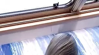 Fucking in a car on the side of the road