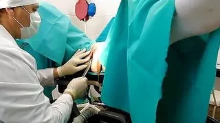 Medical orgasm on gynotable