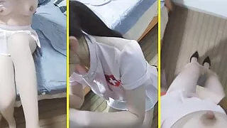 I fucked Chinese nurse, she swallowed all my cum at the end!