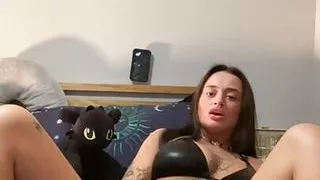 Big Breasted Emo Whore Fucks Her Tight Ass Until She Cums All Over Dildo