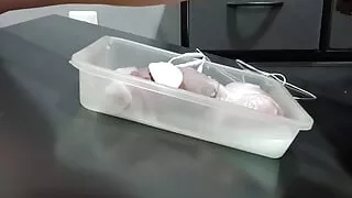 Hot wax with 2b estim cumshot