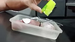 Wax and 2b estim cumshot