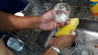 He told his wife, who was helping his stepdaughter at lunch