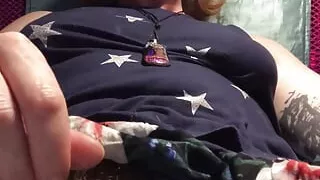 Pulling my hairy pussy lips apart for you to see inside my tiny hole