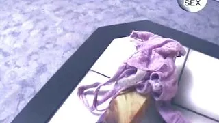 Nasty German blonde shaves twat and fucks with a dildo