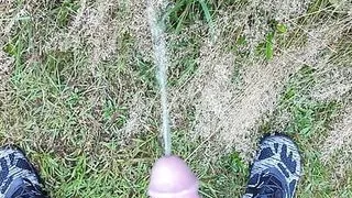 Pissing outdoors