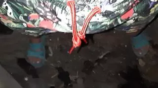 I pinch my big nipples, fuck my belly button and caress my wet clit in short shorts - Lesbian-illusion