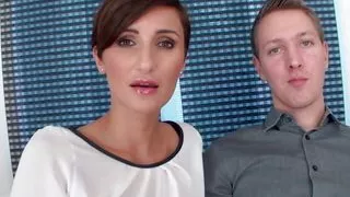 Short Haired MILF Gabrielle Gucci Takes BBC While Embarrassed Cuckold Watches