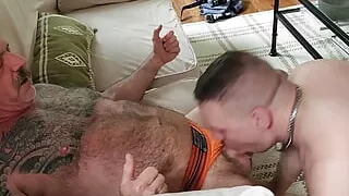 Worshipping stepdad&#039;s cock before he fucks and breeds me