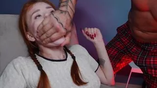 Hardcore Sex: Deepthroat and Slaps With Fire Hot Redhead
