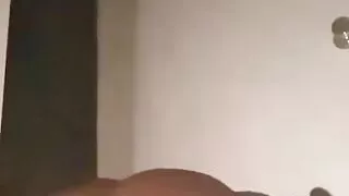 Long and deep strokes with 12in dildo