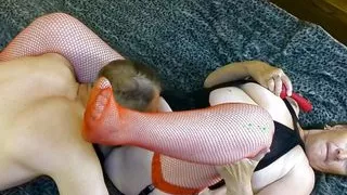 BBW Granny Carmen's Little Black Dildo & Pussy Licking Cum 06142024 CAM5