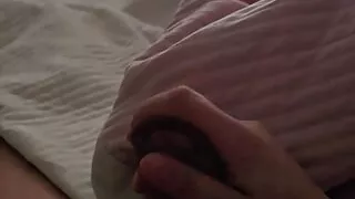 Step mom hand slip into step son dick and handjob him slowly