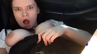 Fucked my stepsister in car while we waiting for pizza