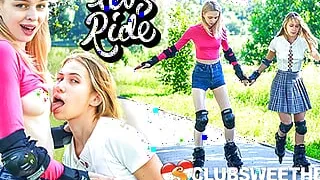 Let's Ride! Elloise and Nika Horny on Rollerblades by ClubSweethearts