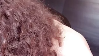 Curly Haired Babe with Older Dude