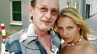 Sexy Blonde Sucking Old Cock