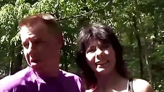 The Older Brunette Loves Outdoor Action with a Huge Cock.