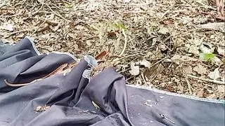 Woodsey Slut Getting so Hot and Washes That Twat