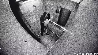 Viral video, preppy girl having sex in the elevator