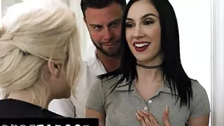 PURE TABOO Naive Jazmin Luv Satisfies Creepy Man In Front Of His Wife To Get The Life She Wants