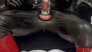 Cock Pumping on Rubber Gear and Rubber Boots
