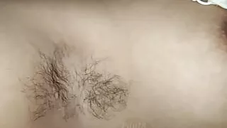 School girl's hairy armpit and pussy.