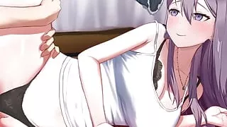 Hentai Uncensored Stepsister in Pajamas Wet Her Tight Pussy While Waiting for Me From College