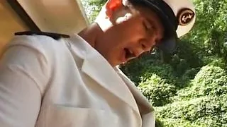 Two nasty French babes fucked on the boat