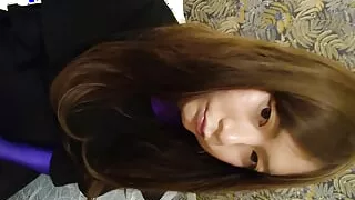 Japanese cd masturbate with purple body suit