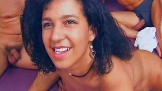 Cute German babe fucked hard by two horny dudes