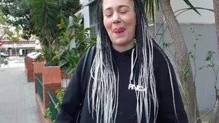 Big bottommed brunette babe Chloe Funny gets surprised at her very first porn casting!