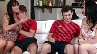 MILF Sofie Marie And Piper Press Penetrated In Taboo Foursome