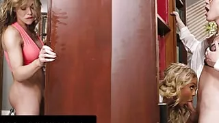 TRANSFIXED - Horny Student Craving Cocks Gets Double Penetrated By Emma Rose & Kasey Kei In Library