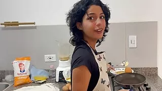 I Help My Cute Step Sister with Her Cooking Classes and We End up Fucking Very Rich and Hard.
