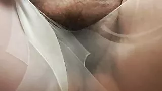 Wife fucking me by tearing her panty to masturbate