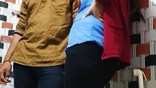 Indian office girl taken to bathroom by boss