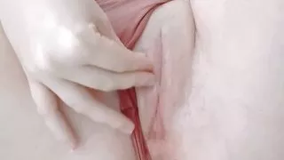 Petite girl leaves her panties wet