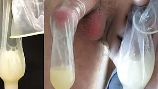 Thick Cumshot Inside Condom