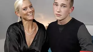 Blonde MILF rides a young stud - MyDirtyHobby