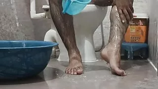 Bathing naked gives me a lot of pleasure, I wish I have been walking naked everywhere like this, naked