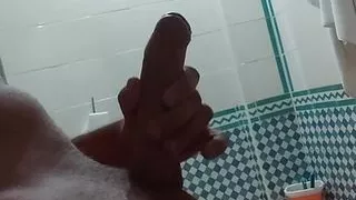 Bathroom video call with a verbal daddy - dirty talk, POV blowjob and ball licking