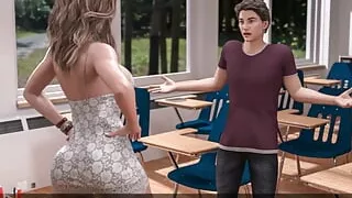 A Wife and step-mom - Slutty Teacher Throat fucked by 18yo