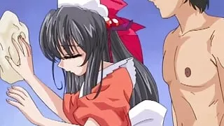 Horny busty anime teen gets her tight pussy fucked