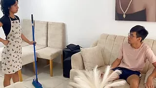 I lower my little stepsister's stress with a delicious fuck and I end up coming in her ass.