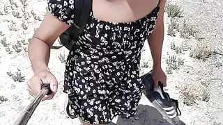 Cute Shemale Legs in Mini Dress and Sandals Walks in Public Very Hot