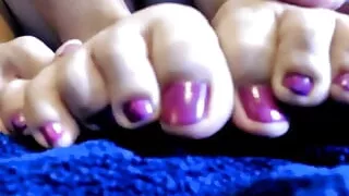 Closeup Toes and Cum Covered Feet